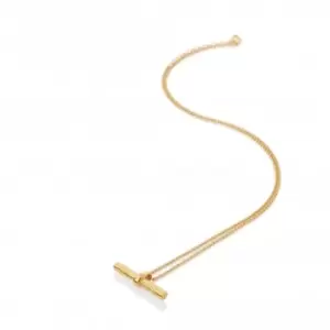 18ct Gold Plated Sterling Silver Hope Bar Pendant DP848