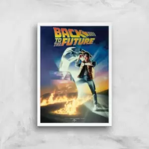 Back To The Future Part 1 Giclee Art Print - A3 - White Frame