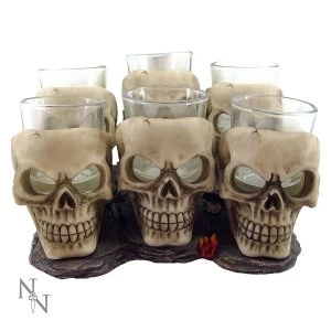 Six Shooter Skulls Pack Of 6 Glasses