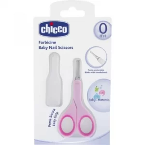 Chicco Baby Moments round tip baby nail scissors 0m+ Pink 1 pc