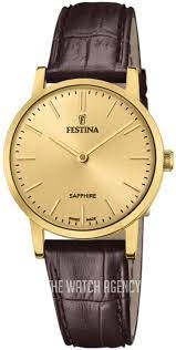 Festina Gold and Brown Classical Watch - f20017/2
