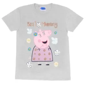 Peppa Pig Womens/Ladies Best Mummy Pig Boyfriend T-Shirt (4XL) (Grey Heather)