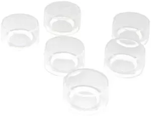 Monsoon Hardline Acrylic Lock Collars for 3/8 x 1/2 (13mm) Tube - 6 Pack