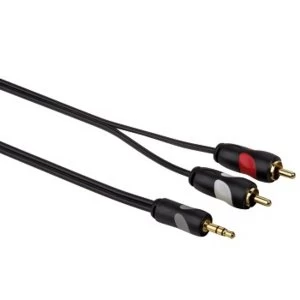 Thomson Audio cable 2 RCA plugs - 3.5mm stereo jack plug, gold-plated, 2.0 m