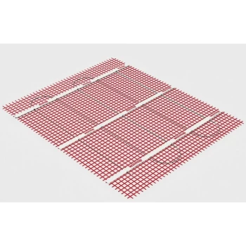 Warmup Electric Underfloor Heating Sticky Mat Kit Red Floor Cable 150W/m2 - 2m2