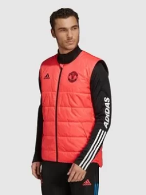 Adidas Mens 21/22 Manchester United Gilet, Red Size M Men