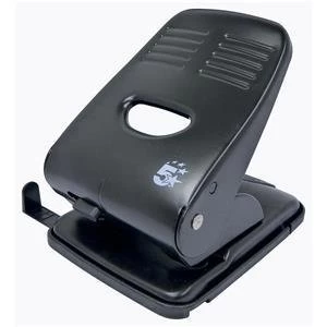 5 Star Hole Punch Metal with Plastic Base Black