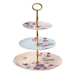Wedgwood Cuckoo 3 Tiered Cake Stand Red