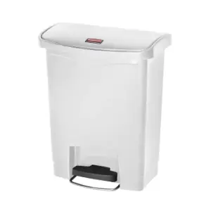 Rubbermaid SLIM JIM waste collector with pedal, capacity 30 l, WxHxD 271 x 536 x 425 mm, white