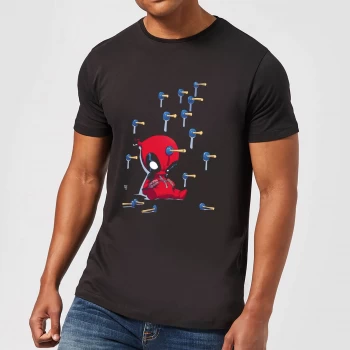 Marvel Deadpool Cartoon Knockout T-Shirt - Black - 5XL