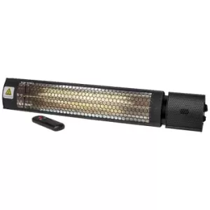 09586 Universal Electric Halogen Heater With Remote Control 2kW 230V (Black) - SIP