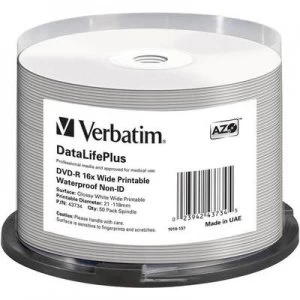 Verbatim 43734 Blank DVD-R 4.7 GB 50 pc(s) Spindle Printable