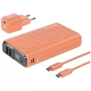RealPower PB-20000 Power Pack Power bank 20000 mAh Li-ion USB, USB-C Orange