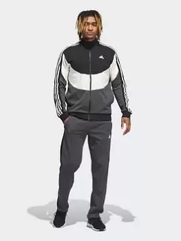 adidas Sportswear Colorblock Tracksuit - Grey, Size XS, Men