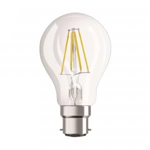 Osram 7W Parathom Clear LED Globe Bulb GLS BC/B22 Very Warm White - 061675-061675