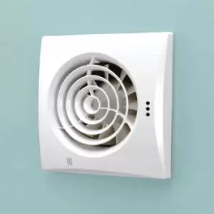 Hush White Wall Mounted Bathroom Fan with Timer