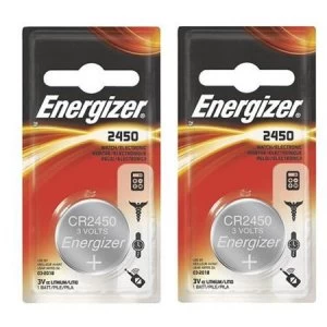 Energizer CR2450 Battery Lithium Ref 638179 Pack 2