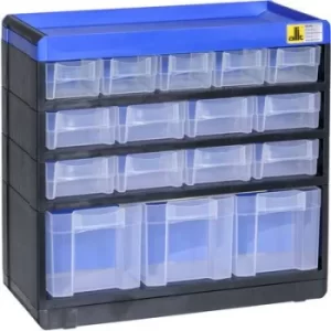 Allit 464600 Small parts container VarioPlus Pro 29/32 (W x H x D) 300 x 285 x 135mm Black, Blue