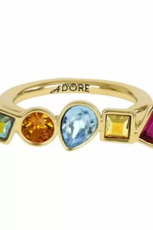 Adore Jewellery Mixed Crystal Ring Size N JEWEL 5375535