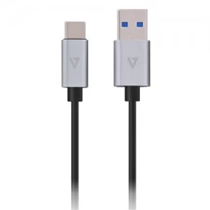 V7 Grey USB Cable USB 3.1 A Male to USB-C Male 1m 3.3ft