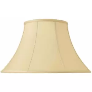 18' Inch Luxury Bowed Tapered Lamp Shade Traditional Honey Silk Fabric & White