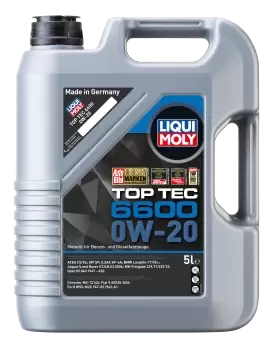 LIQUI MOLY Engine oil Top Tec 6600 0W-20 Capacity: 5l 21441
