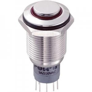 TRU COMPONENTS LAS2GQH 22ER12VSP Tamper proof pushbutton 250 V AC 3 A 2 x OnOn IP65 momentary