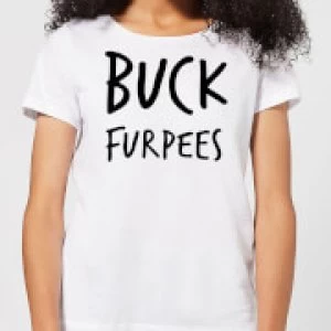 Buck Furpees Womens T-Shirt - White - 5XL