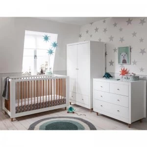 Siena 3 Piece Room Set - White and Beech