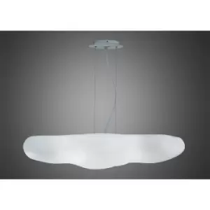 Eos pendant light 6 bulbs E27 Indoor, matt white / opal white