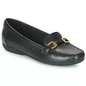 Geox ANNYTAH MOC womens Loafers / Casual Shoes in Black,2.5