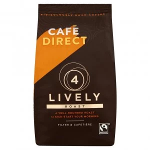 Cafedirect Lively Roast Fairtade Ground Coffee 227g (Pack of 3)