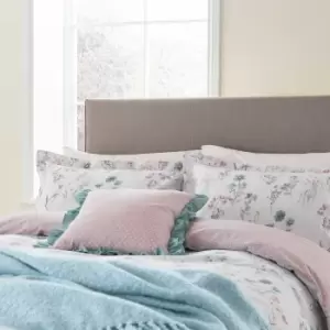 Helena Springfield Clairemont Kingsize Duvet Cover Set, Duck Egg and Pink