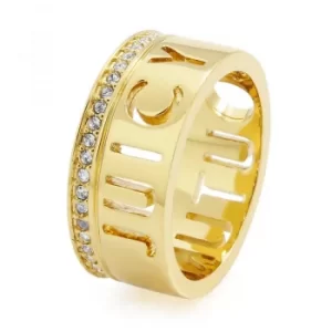 Ladies Juicy Couture Gold Plated Juicy Tags Ring