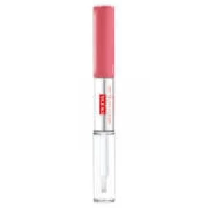 PUPA Made To Last Waterproof Lip Duo - Liquid Lip Colour and Top Coat - Sweet Pink 4ml