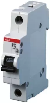Abb S201-C40 Circuit Breaker, Thermal Mag, 1 Pole