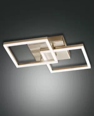 Bard Integrated LED Semi Flush Light Gold Matt Glass