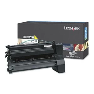 Lexmark C7702YH Yellow Laser Toner Ink Cartridge