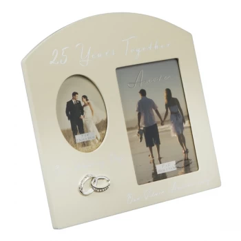 AMORE BY JULIANA Double Anniversary Frame - 25 Years