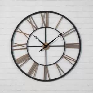 Suntime 94cm Black Roman Garden Wall Clock