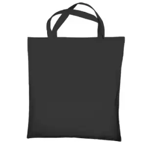 Jassz Bags "Cedar" Cotton Short Handle Shopping Bag / Tote (One Size) (Dark Grey)