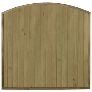 Forest Garden Pressure Treated Domed Top Tongue & Groove Fence Panel - 6 x 6ft Pack of 4