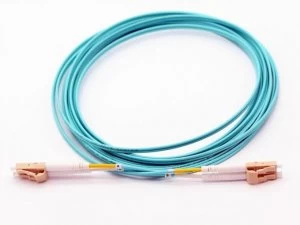 Fiber Duplex Patch Cord Om3 50/125 Aqua Lszh Sc/st- 0.5 M