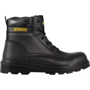 Black Trucker Safety Boots - Size 4