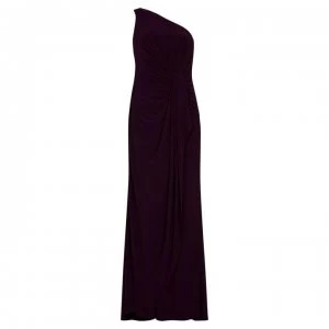 Adrianna Papell One Shoulder Jersey Dress - CURRANT