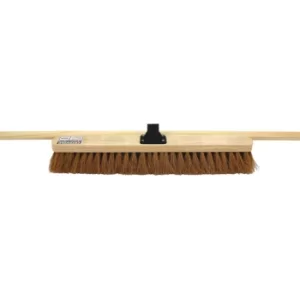 24" Soft Coco Broom with 48" Wooden Handle
