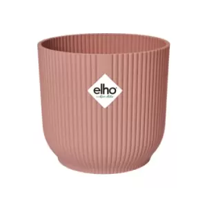 Elho Vibes Fold 25cm Round Plastic Indoor Plant Pot - Delicate Pink