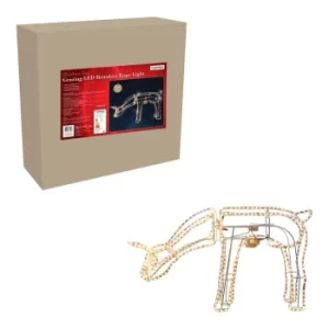 The Christmas Workshop 10m 3D Moving Grazing Reindeer- Warm White