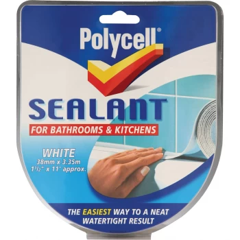Polycell Sealant Strip For Kitchen and Bathrooms - 41mm