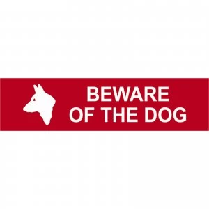 Scan Beware Of The Dog Sign 200mm 50mm Standard